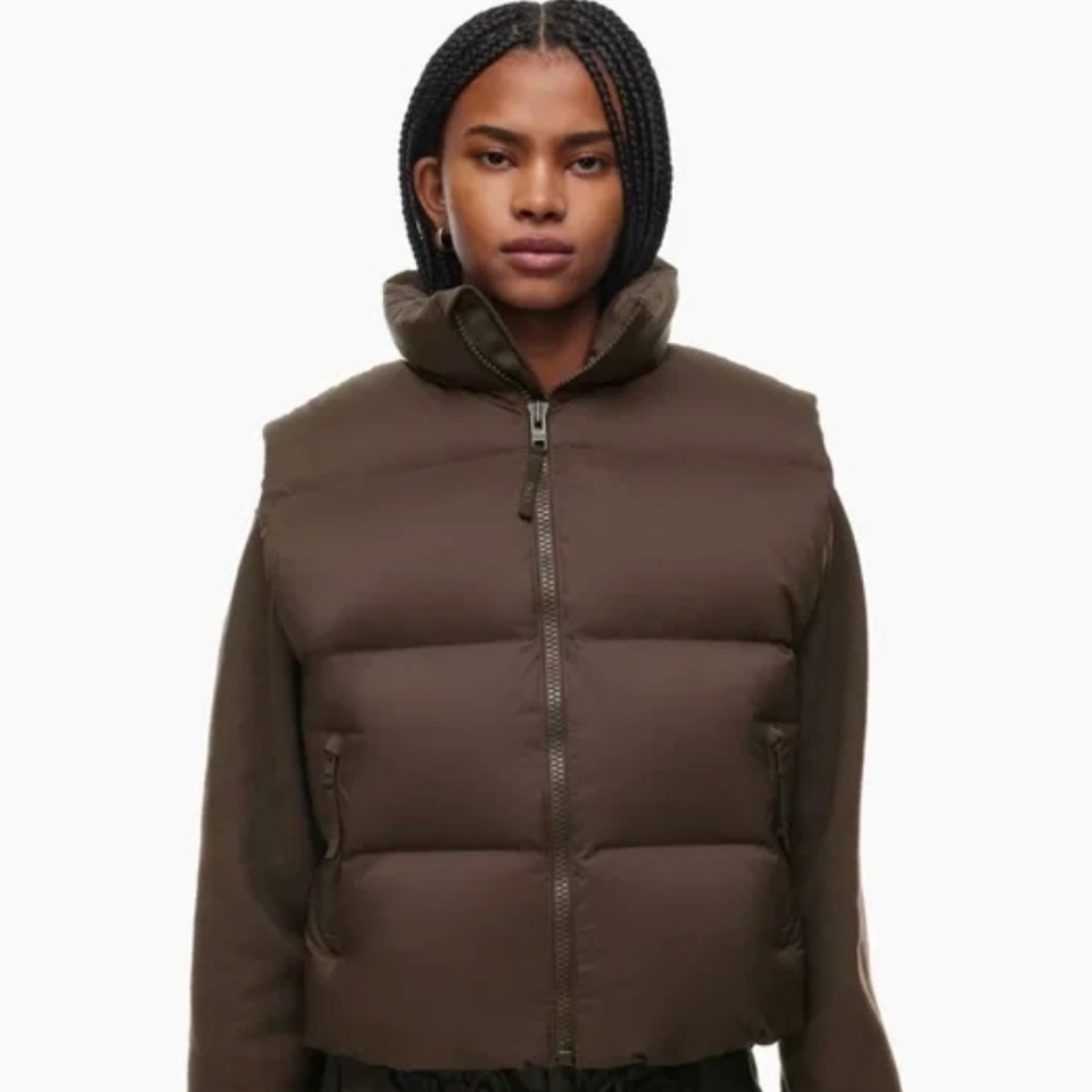 THE MEGA PUFF™ VEST Rich Mocha Brown XXS NWOT